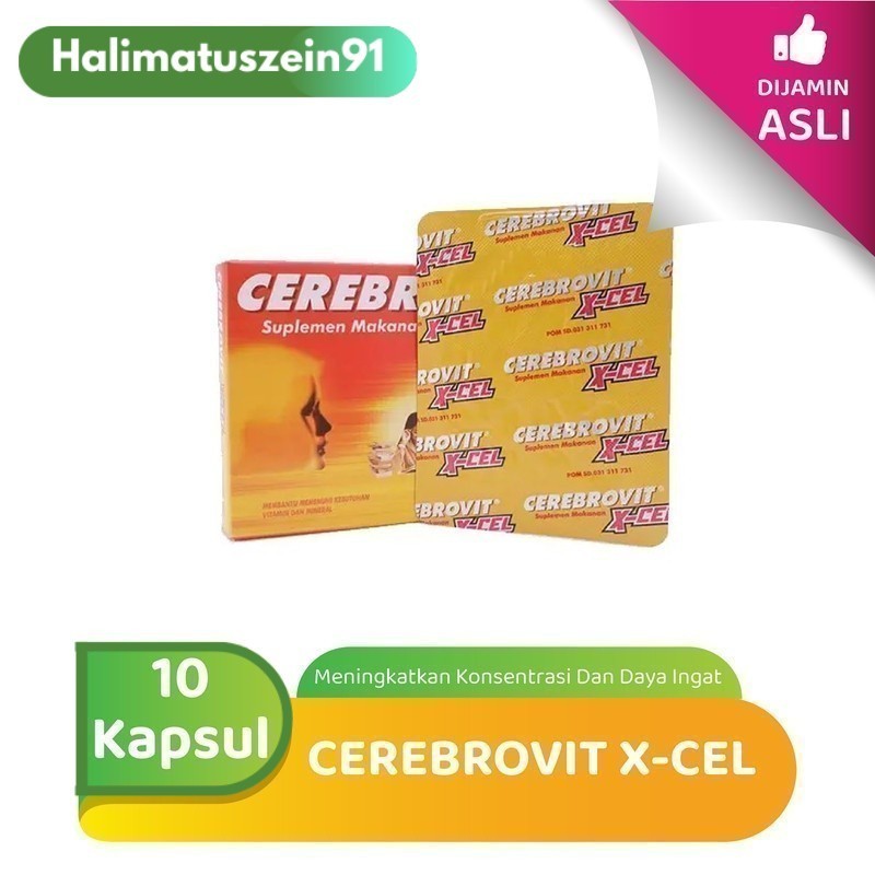 Cerebrovit X-Cel untuk Memenuhi Kebutuhan Vitamin,Mineral, dan Nutrisi Otak (10 Kapsul)