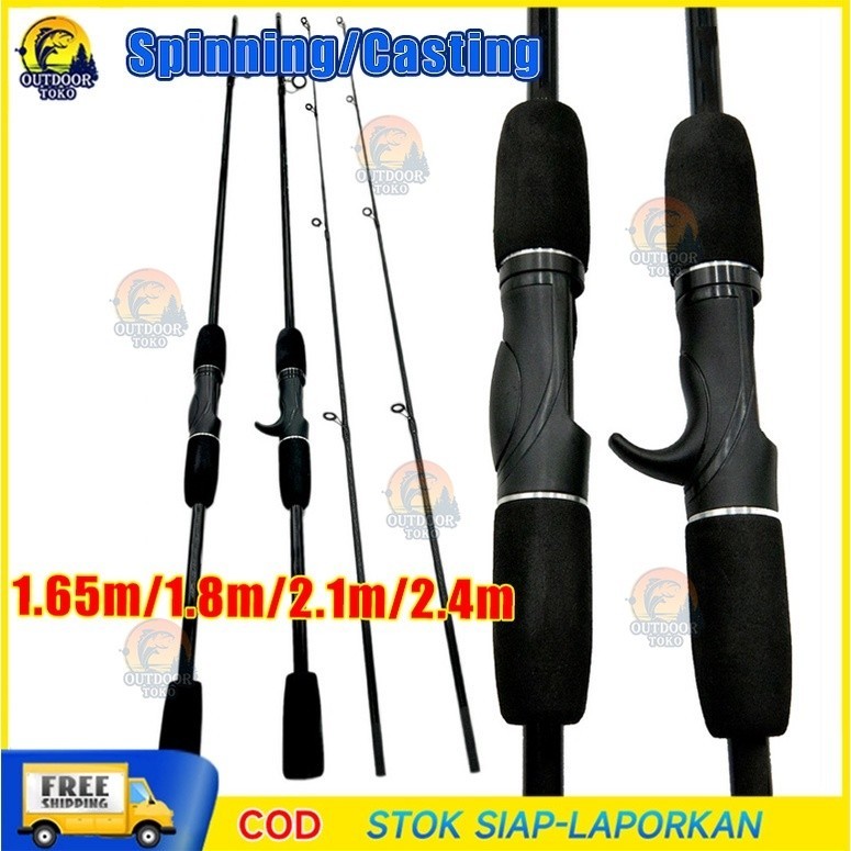 Carbon Fiber Joran Pancing 2 Segments 1.8M 1.65M Fishing Rod Alat Pancing Joran Pancing Murah Pancin