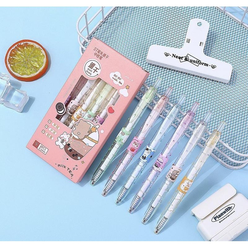 

COD BabyDuole Set 6 Pulpen Gel Mekanik Karakter Lucu COD BabyDuole 0.5MM HITAM - Import StationerySet