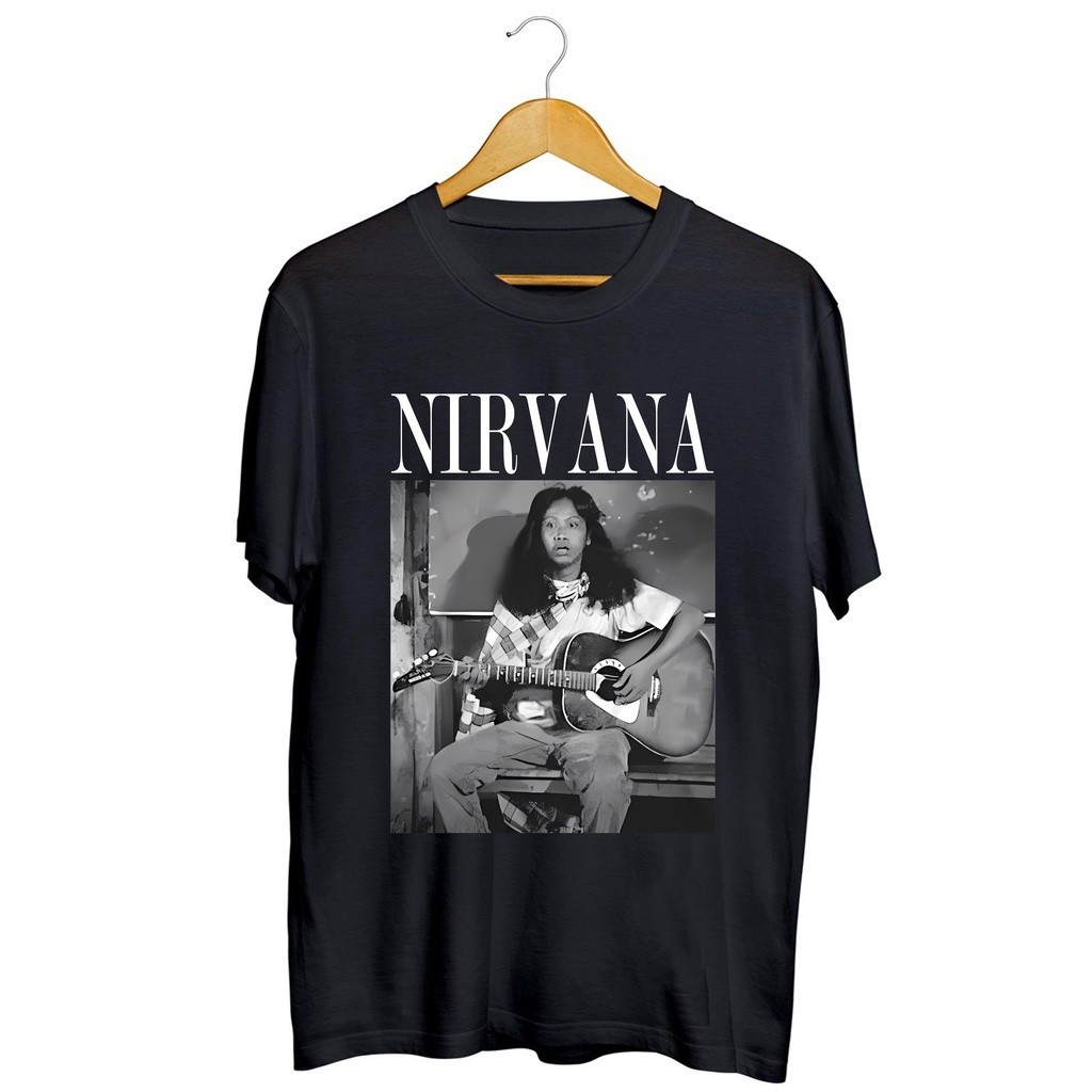 【COD】Kaos Band Nirvana /  Nirvana x Mandra main gitar / Tshirt Band grunge vintage rock n roll/