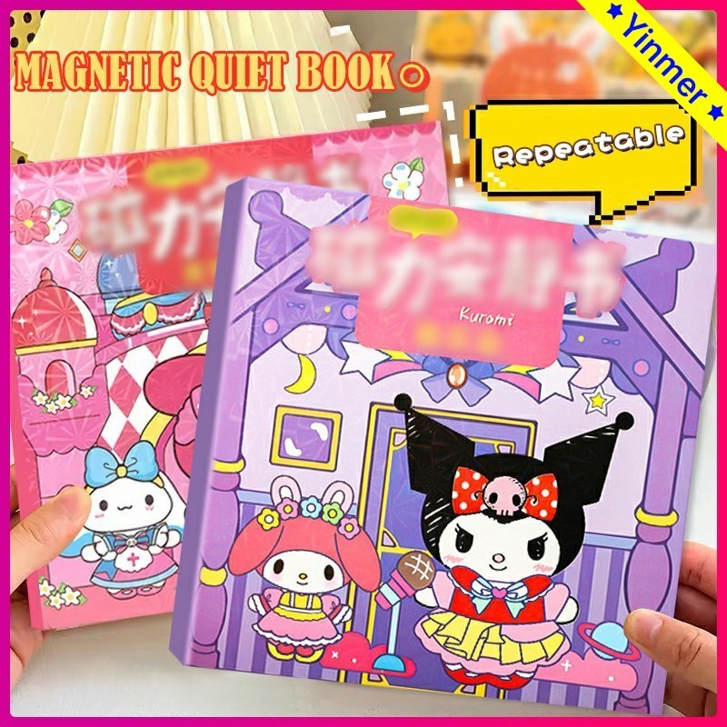 

COD✨Sanrio Mainan Puzzle Dekorasi DIY Buatan Tangan Buku Tenang Magnetik Tanpa Pemotongan-Yinmer