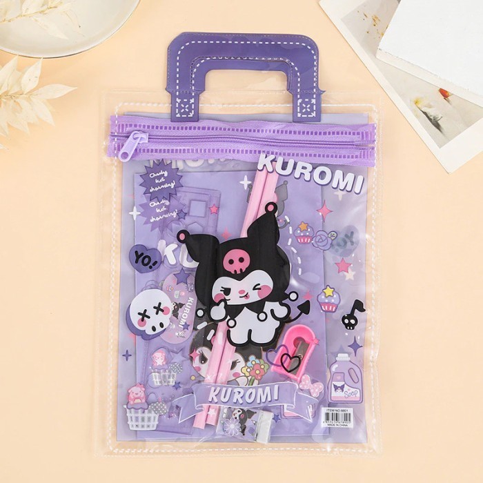 

Paket Alat Tulis Set Sanrio Cinnamoroll Melody Kuromi Stationary Tempat Pensil Cewek Perempuan Kado Pin