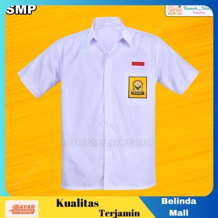 

⭐KUALITAS TERBAIK⭐ Seragam Sekolah Baju SMP SMA SMK Putih Coklat Pramuka Lengan Pendek Putih SMP, 17 Terlaris