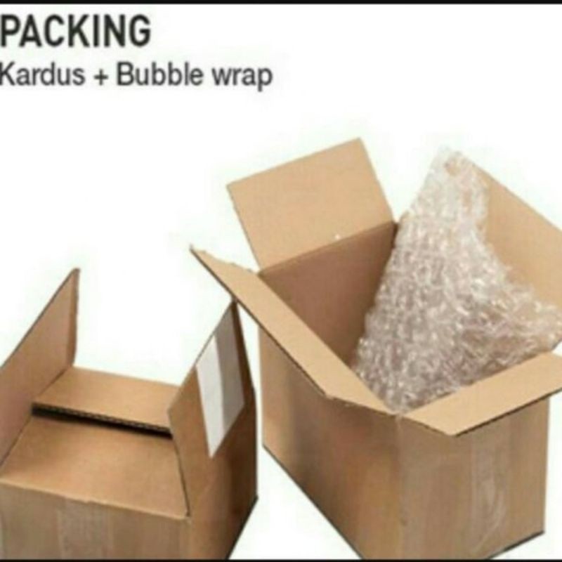 

PROMO Packing tambahan kardus dan bubble wrap