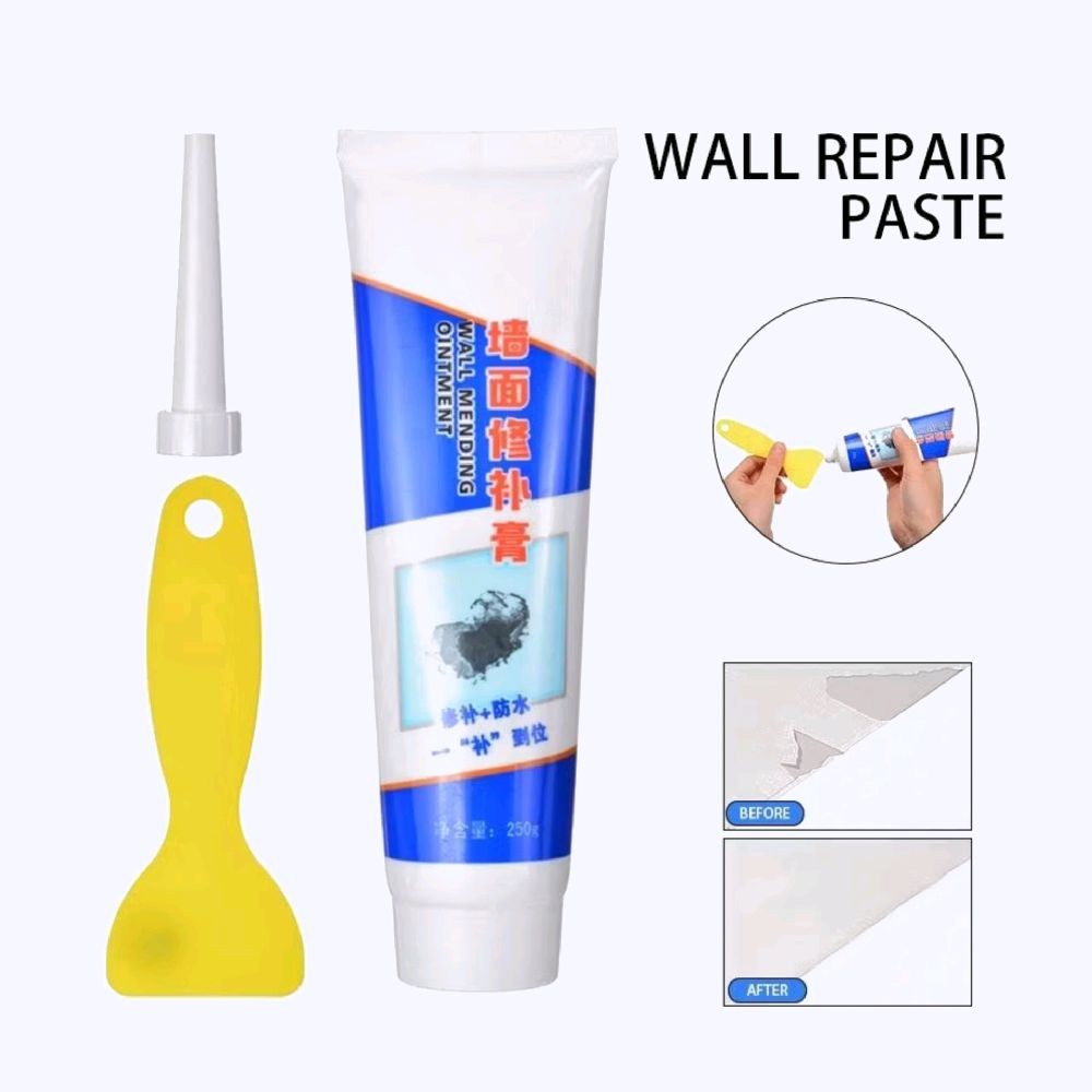 

Dempul tembok cream penambal dinding instan wall repair pasta / Dempul Penambal Tambal Dinding Bocor Tembok Retak Anti Air Magic Wall