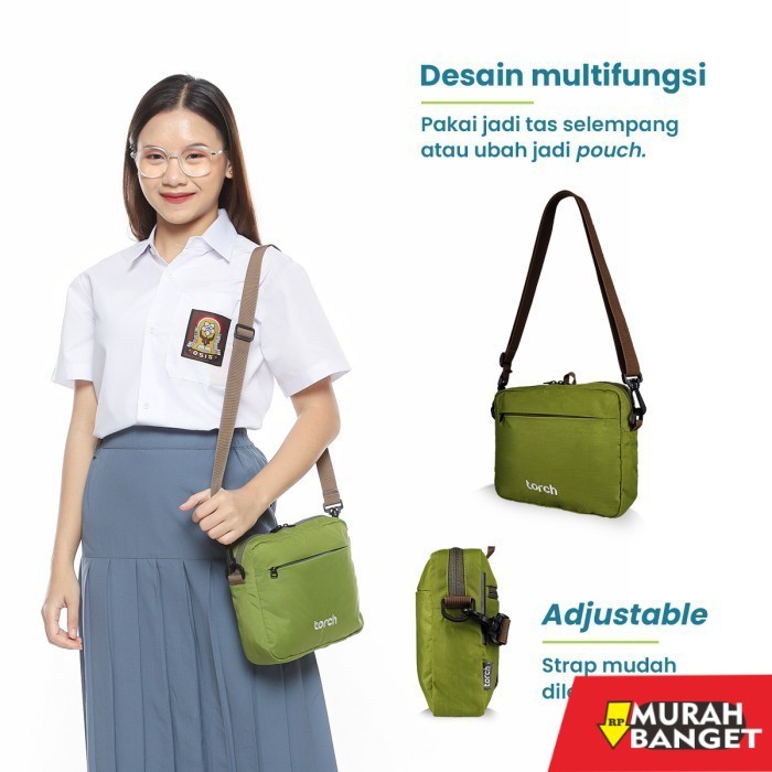 tas selempang pria kekinian Tas Selempang Minimalis Sekolah Kuliah Kerja Anti Air Pria Wanita Unisex