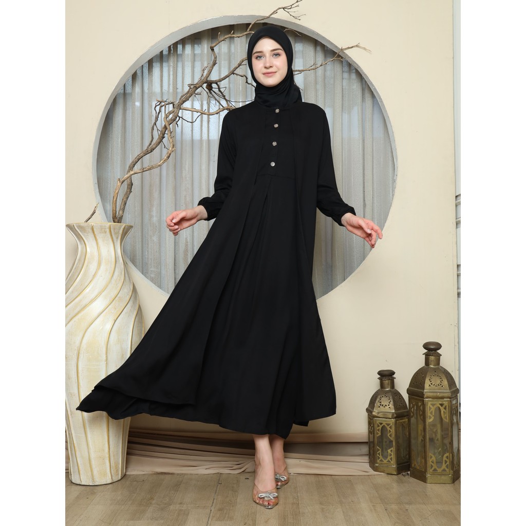 RILLEY - Gamis Namiyah  | Dress Panjang Muslim Wanita | Gamis Wanita Terbaru Bahan Rayon Twill