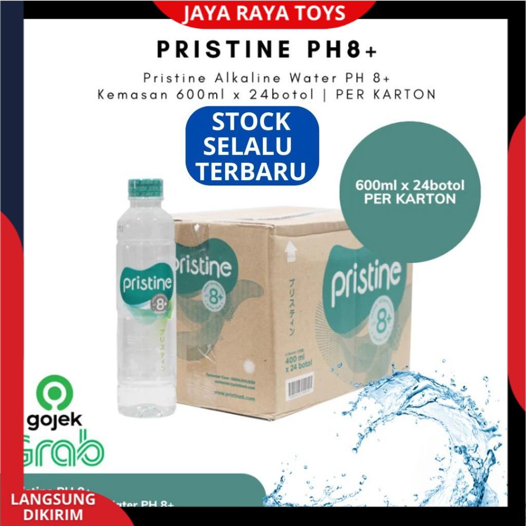 

PROMO Air Mineral PRISTINE PH 8+ 600 ML Isi 24 Botol PER DUS PER KARTON