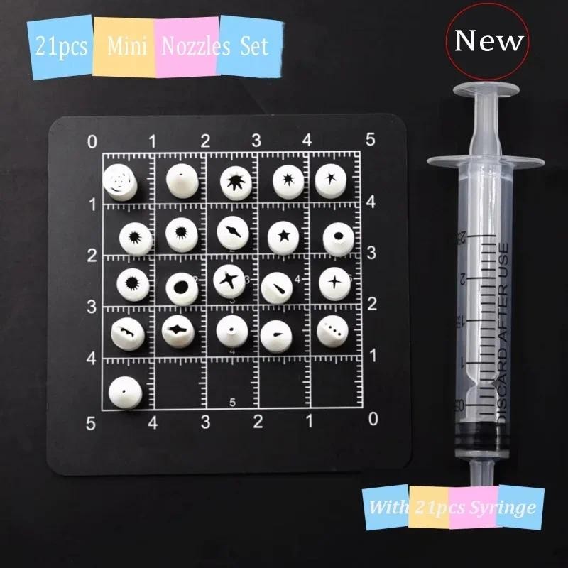

Polymer Clay Tool Mini Nozzle Set Cake Decorating Cream Dessert Food Toy DIY Intricate Designs Flowers Pottery Craft Supplies