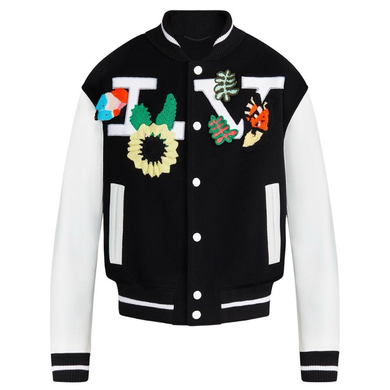 [Unisex] Jacket LV Crochet Flowers Varsity