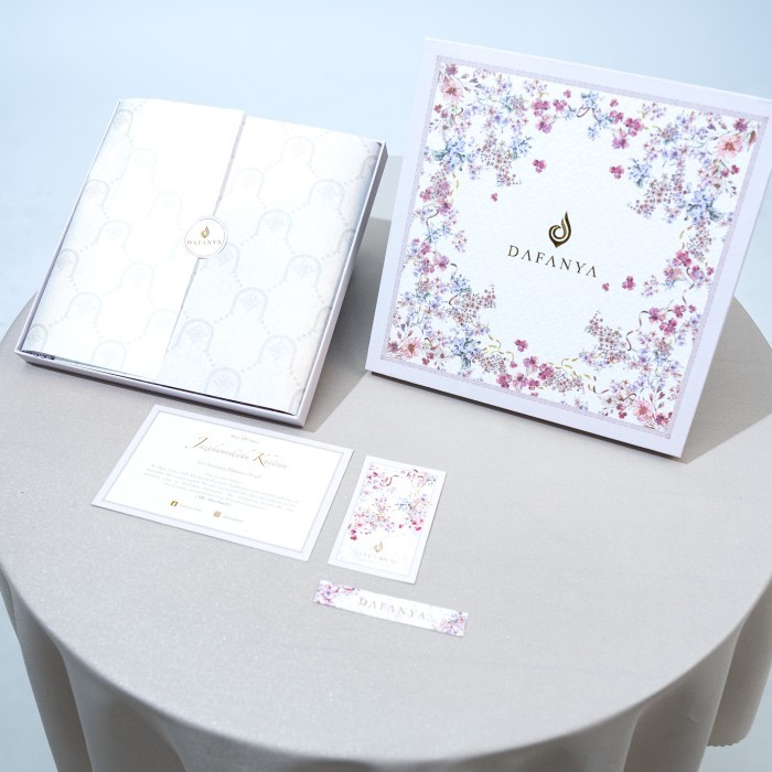 Dafanya Scarf - Jilbab Segi Empat Motif Best Collection + Box - Pixart-Rosebloo