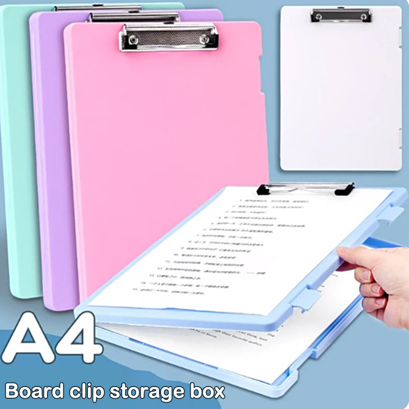 

A4 Board with Folder Clip Folder Organizer Box Office Supplies Mat Board Clipboard Fresh Exam File Information Booklet