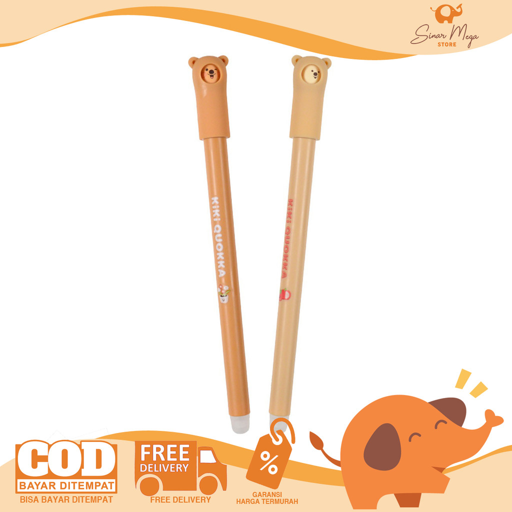 

M&G Erasable Gel Pen 0.7mm Black Kiki Quokka AKPC5278 - Pulpen Hapus Hitam SATUAN