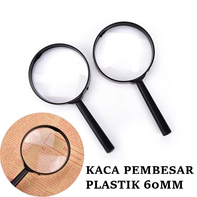 DAS Kaca Pembesar Plastik Ekonomis / Magnifying Glass Variasi 60mm