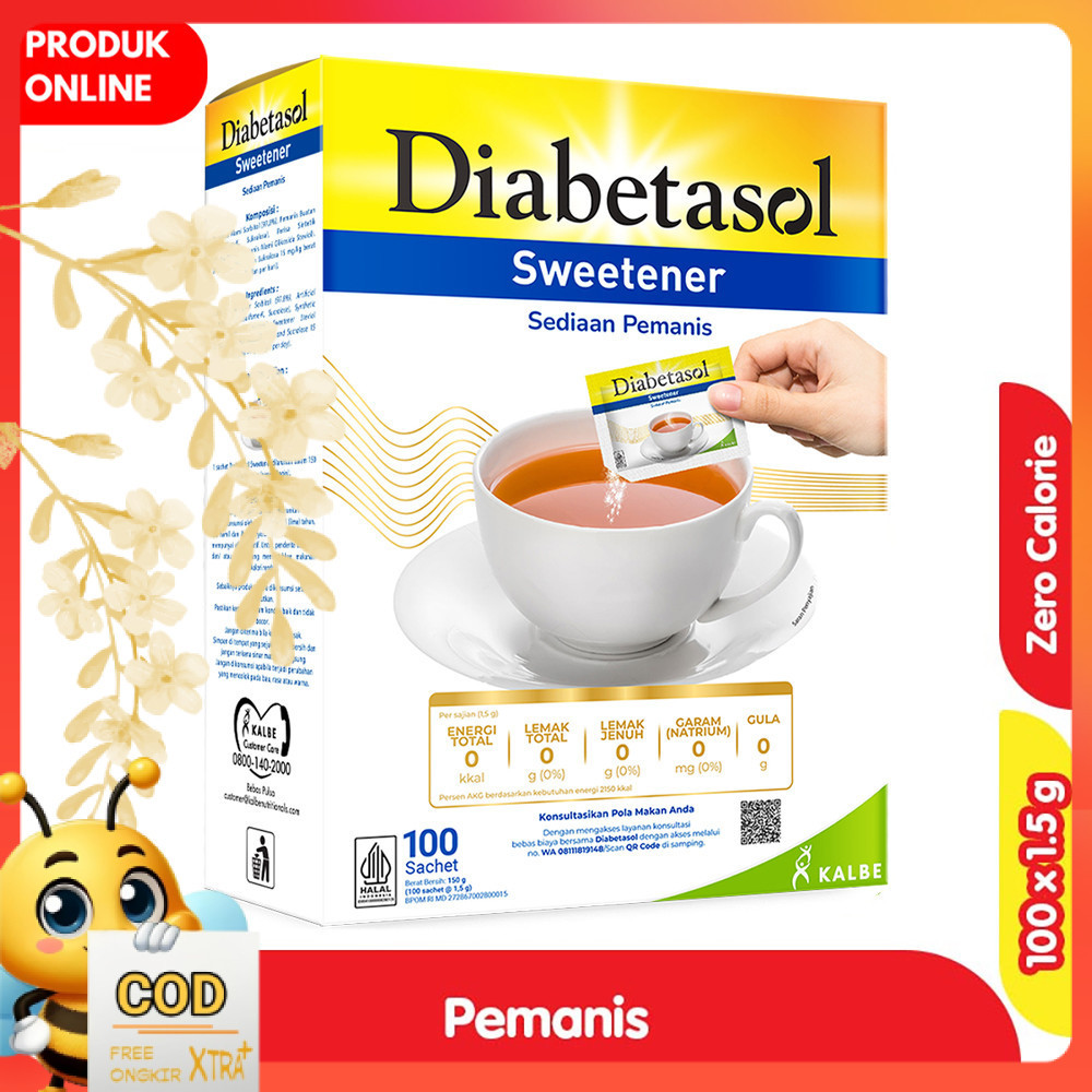 

Diabetasol Pemanis Nol Kalori 100 sachet