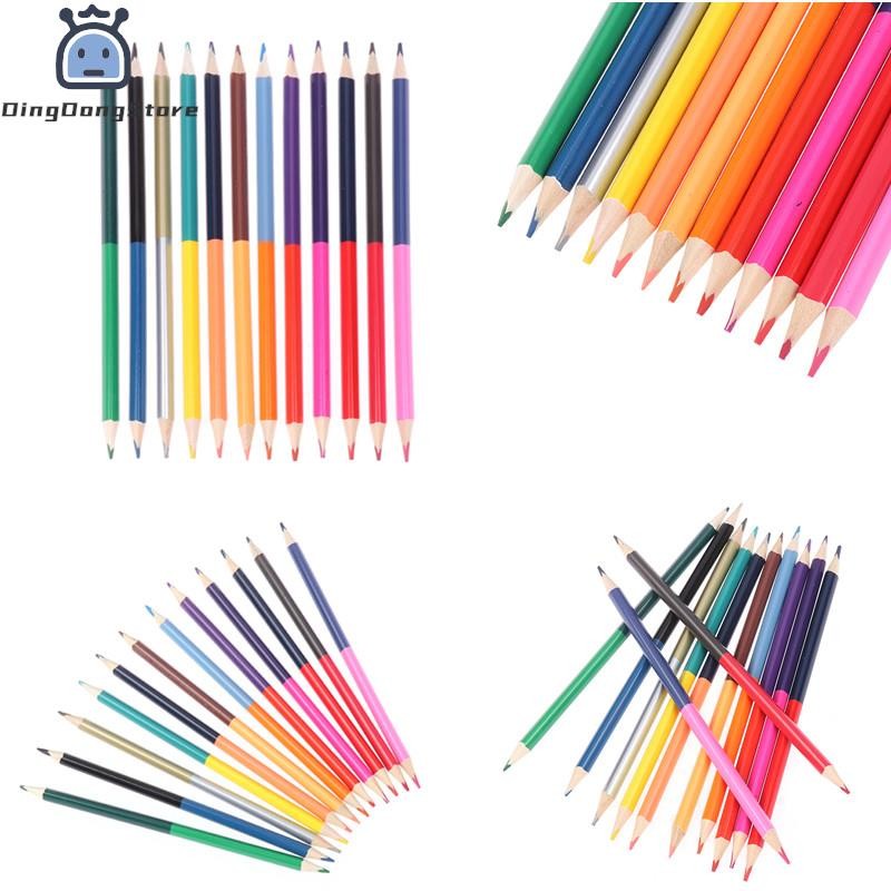 

12Pcs Rainbow Pencil Two-color Core Pencil Stationery Graffiti Drawing Painting Tool Office School Art Painting Supplies