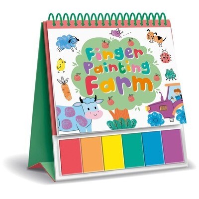 Finger Painting Farm Easel Coloring Book with 6 Paints By IglooBooks