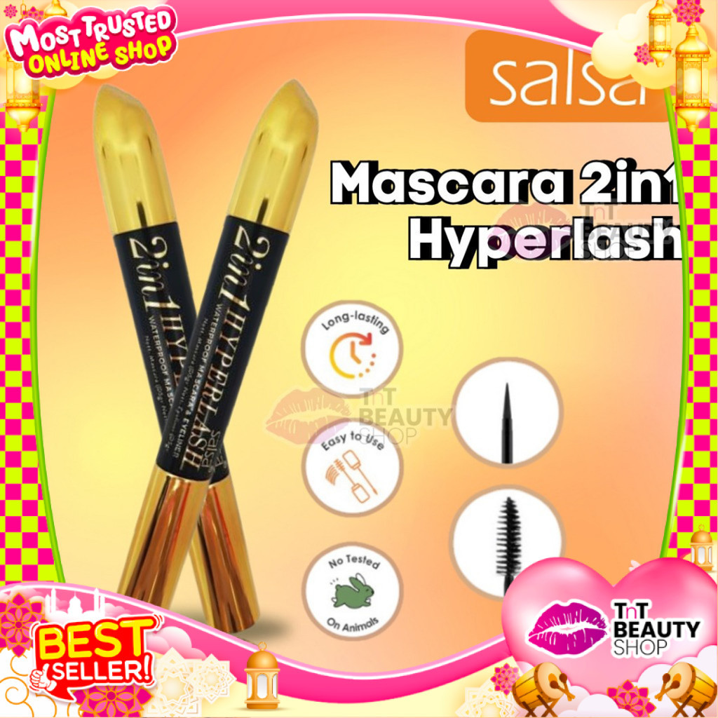 SALSA Mascara 2in1 - Long Lashting- Maskara 2 in 1 Eyeliner | TnT Beauty Shop