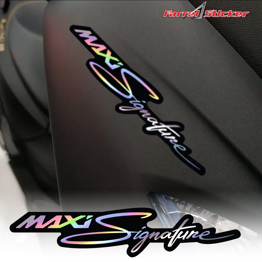 Sticker Maxi Signature Stiker Maxi Nmax Lexi Xmax Hologram