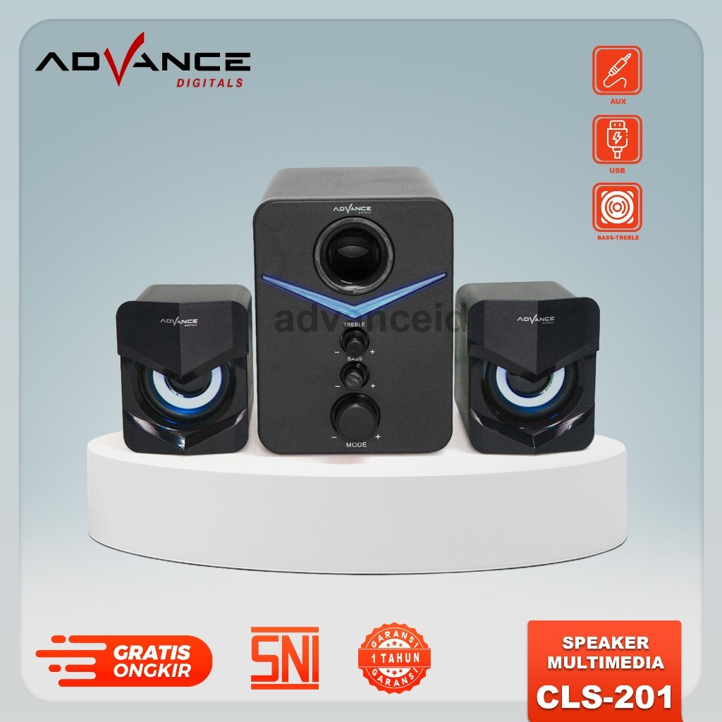 Advance CLS201 Speaker Bluetooth Komputer Speaker Laptop Speaker Multimedia Stereo Speaker