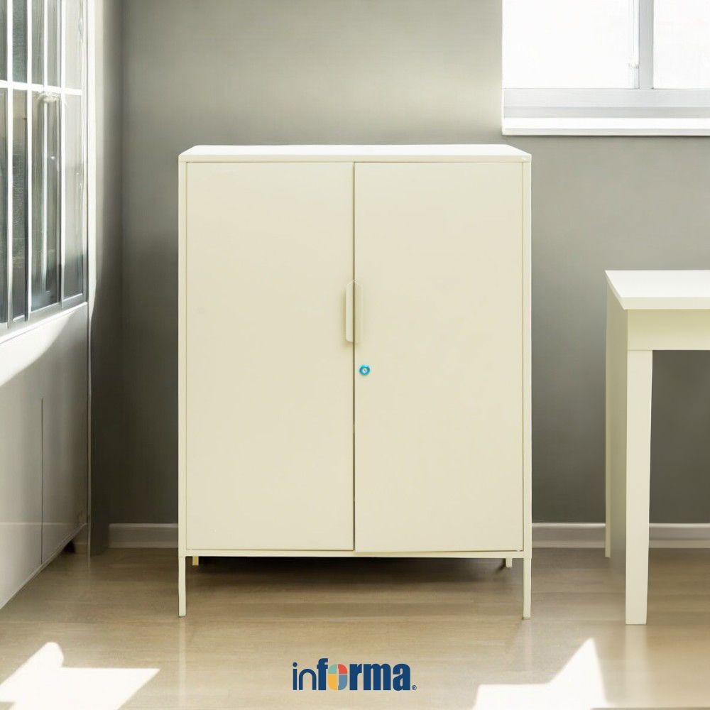 Informa Lynd Kabinet Kantor Metal 2 Pintu - Krem Beige Lemari Kabinet Office Cabinet Penyimpanan Ind