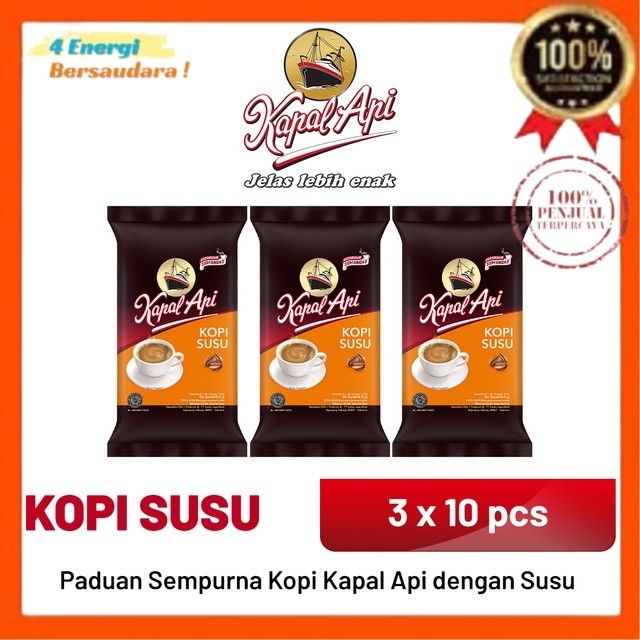 

Kopi KAPAL API Kopi Susu 3 Pack (10 x 31 gr) 4 Energi Bersaudara