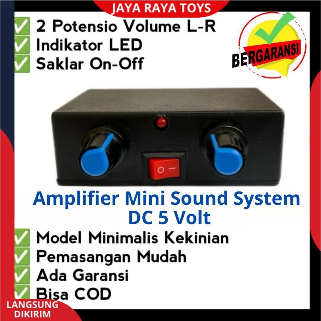 Power Ampli Mini 5volt 2 Channel Free usb free aux jernih bas mantap Amplifier Miniatur Sound System
