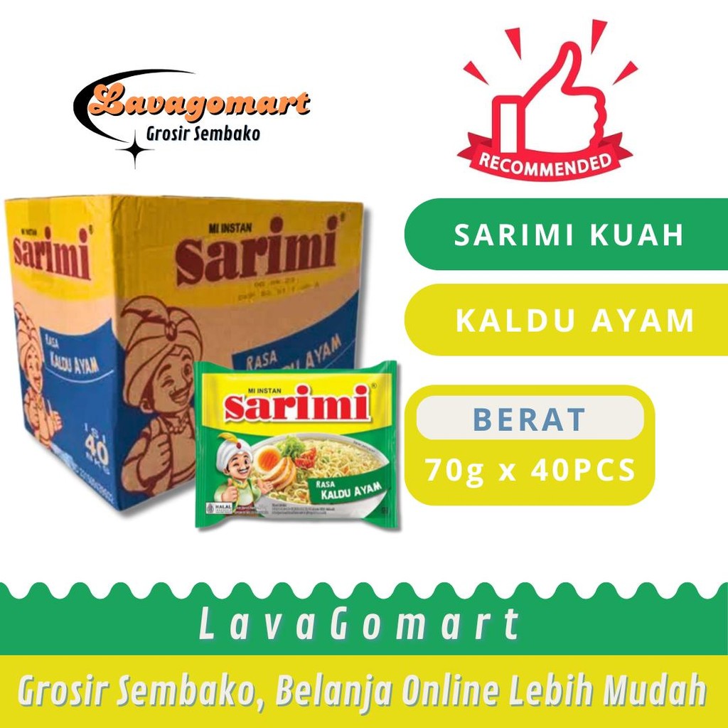 

SARIMI KUAH KALDU AYAM 70g - 1 DUS - LAVAGOMART- BANDUNG
