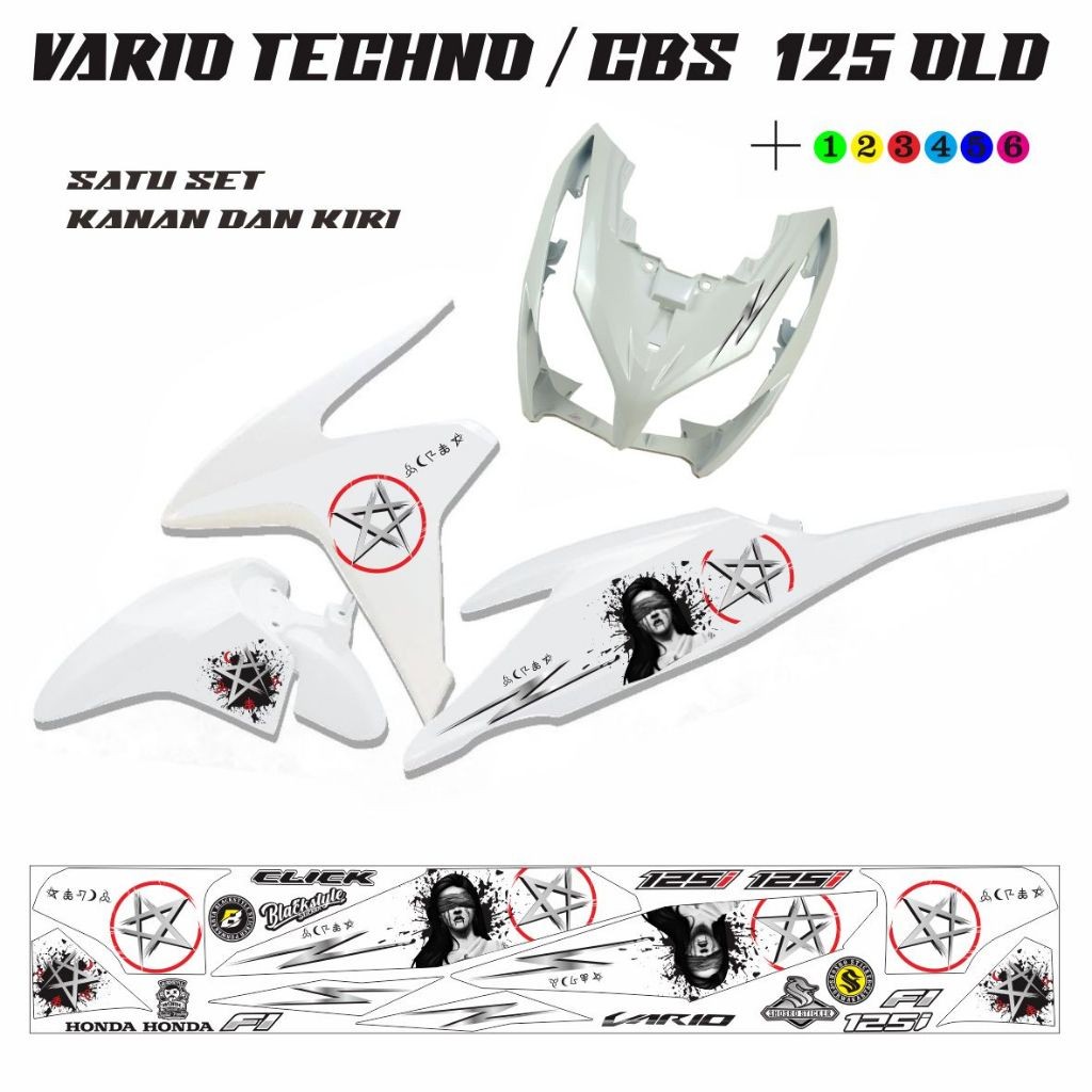 STIKER MOTIF STIKER MOTOR VARIO OLD 125 / STRIPING MOTIF KEREN
