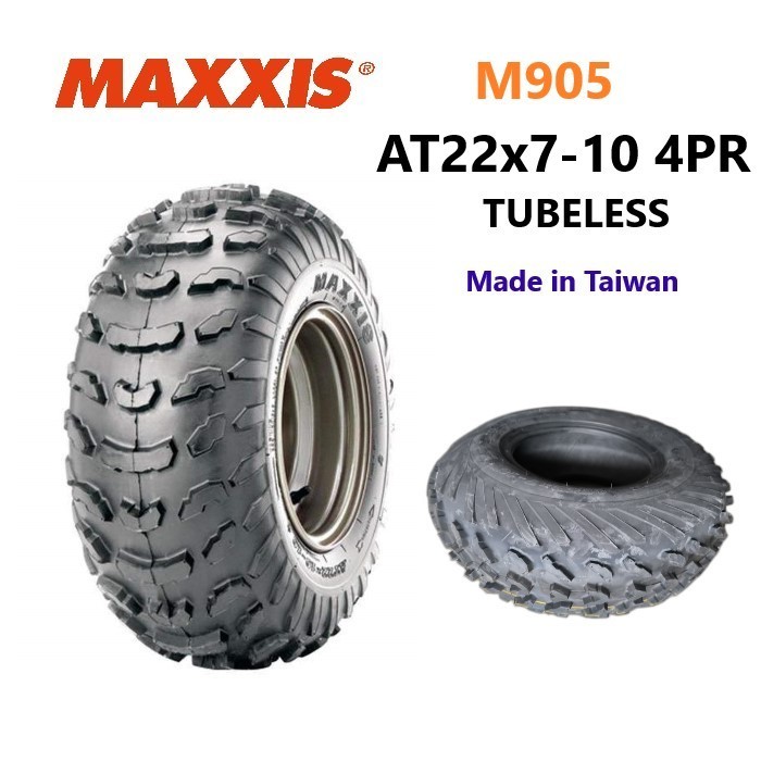 Maxxis M905 Ukuran AT 22 X 7 -10 Ring 10 R10 Ban Depan ATV Wintro Offroad  untuk Yamaha YFM250  Kawa