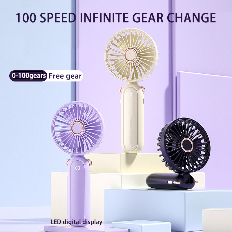 Mini Handheld Fan Usb Rechargable Electric Ventilador 100 Speed Portable Handheld Fan Summer Cooling