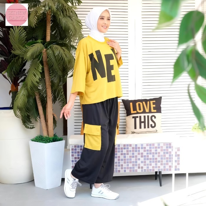 SETELAN WANITA BAJU DAN CELANA WANITA SET CARGO ONE SET CARGO