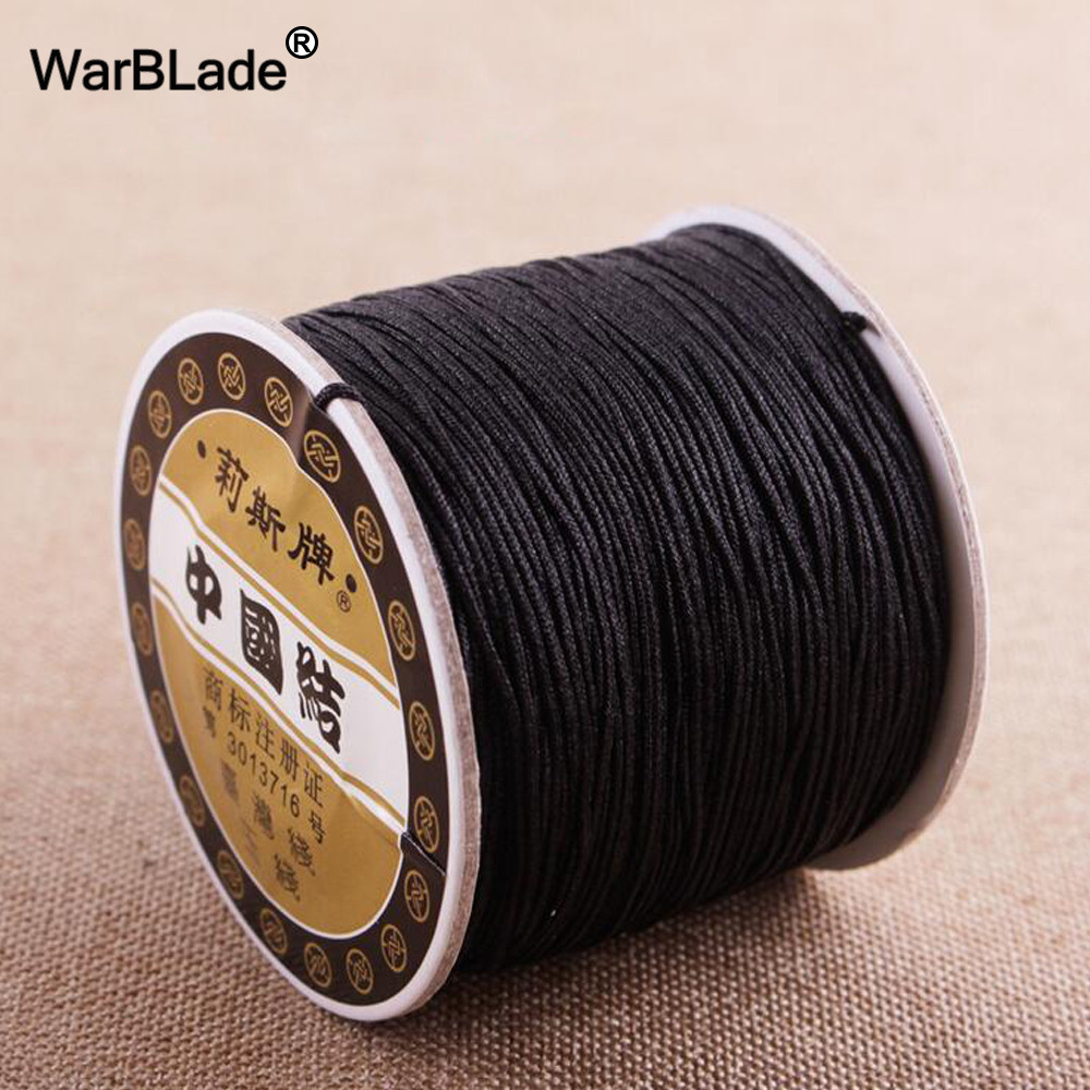 

High quality Brand 120m 0.8mm Cotton Cord Nylon Cord Thread Chinese Knot String Rope Beads Jewelry Making DIY Bracelet Necklace