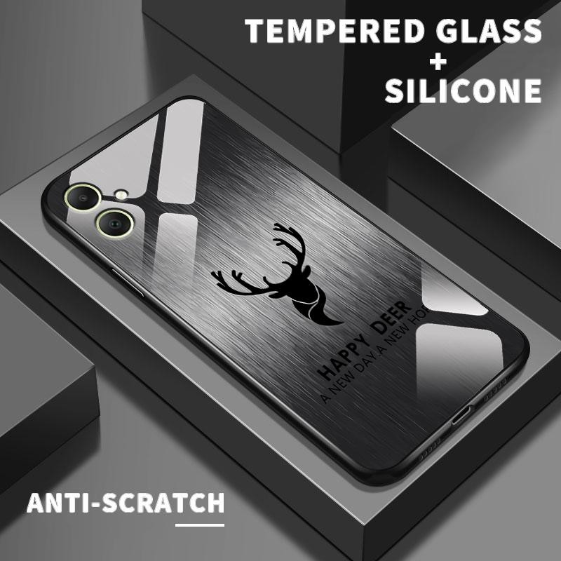 Case Hp For Samsung A05 A05s A02 A02s A03 A03 Core A03s A04 A04E A04s Kaca Glass Silicon Back Simple