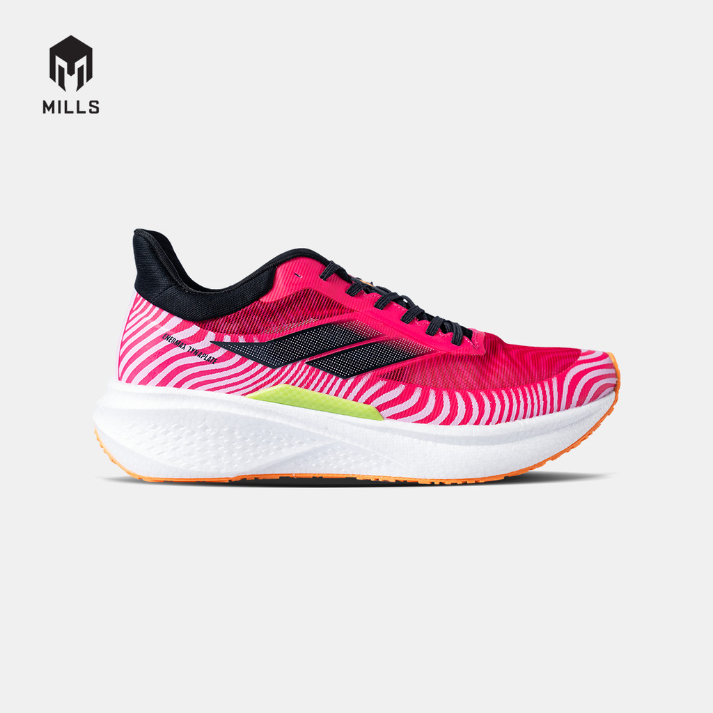MILLS SEPATU LARI RUNNING SHOES ENERMAX DYNAPLATE MAGENTA/BLACK/ORANGE 9100708