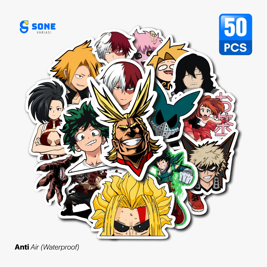 

Stiker One Piece My Hero Academia Mha Vinyl Waterproof