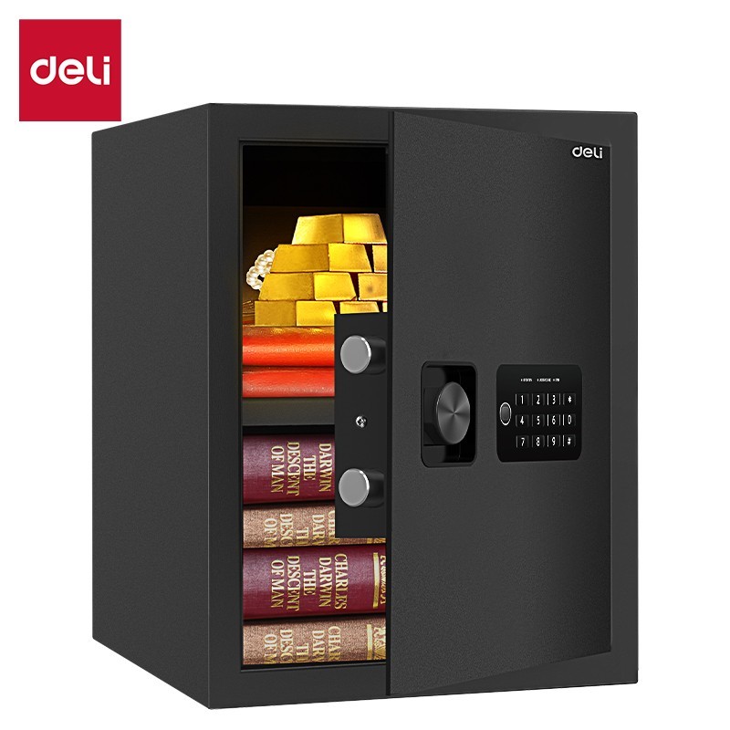 

Brankas Digital DELI ET 534 Havy Duty Carbon / Security Digital Safe Box / Cash Box Uang ET534