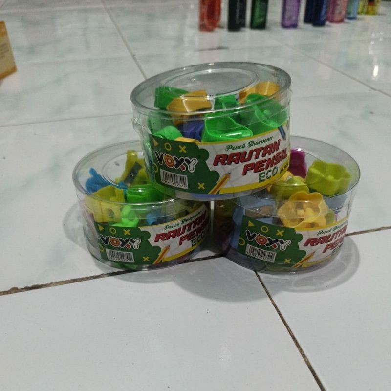 

rautan pensil kemasan toples mika (24 PCH)