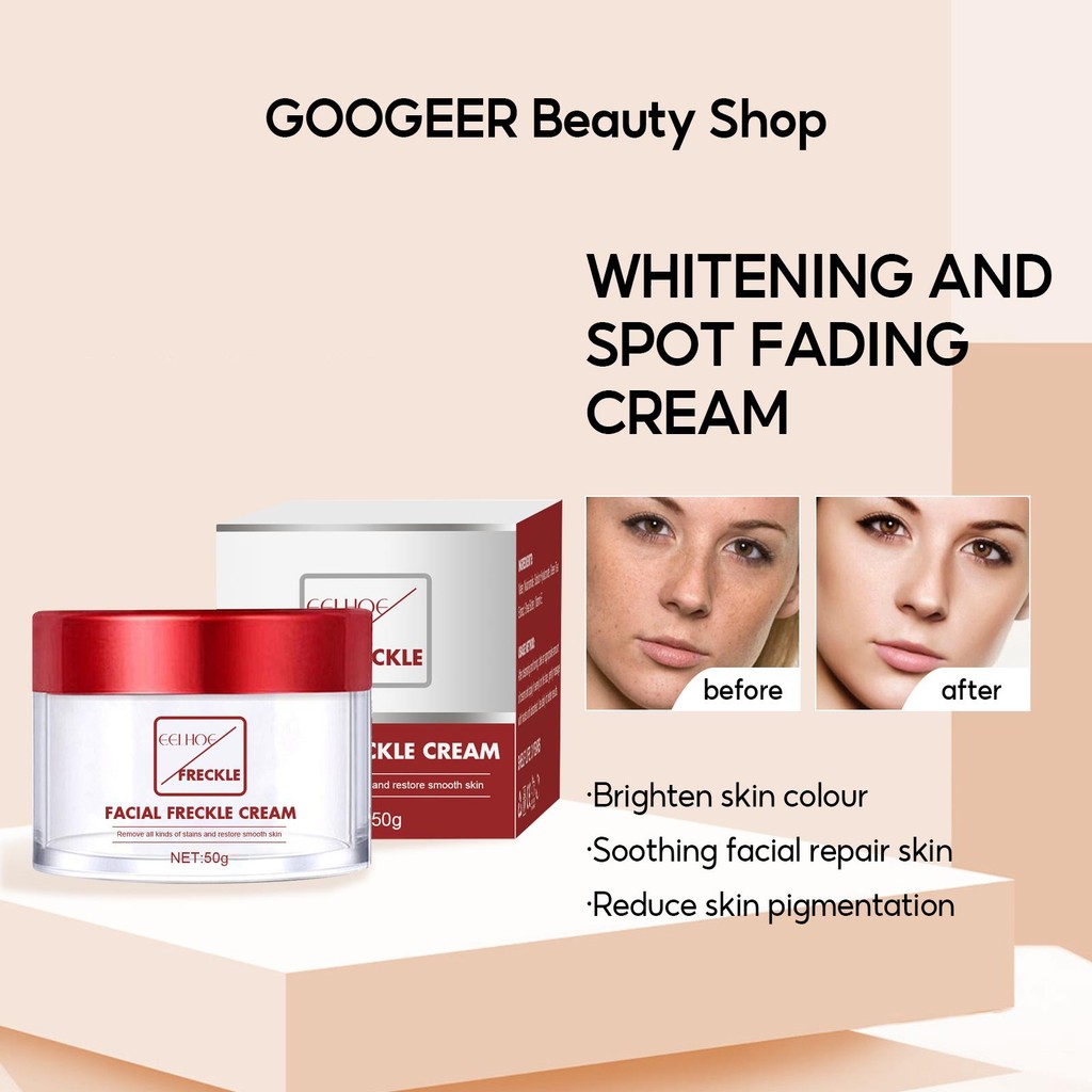 EELHOE 50g KrimPemutihBintikPemutih Menghilangkan Bintik Hitam Krim Anti Bintik Anti Bintik Niacinam
