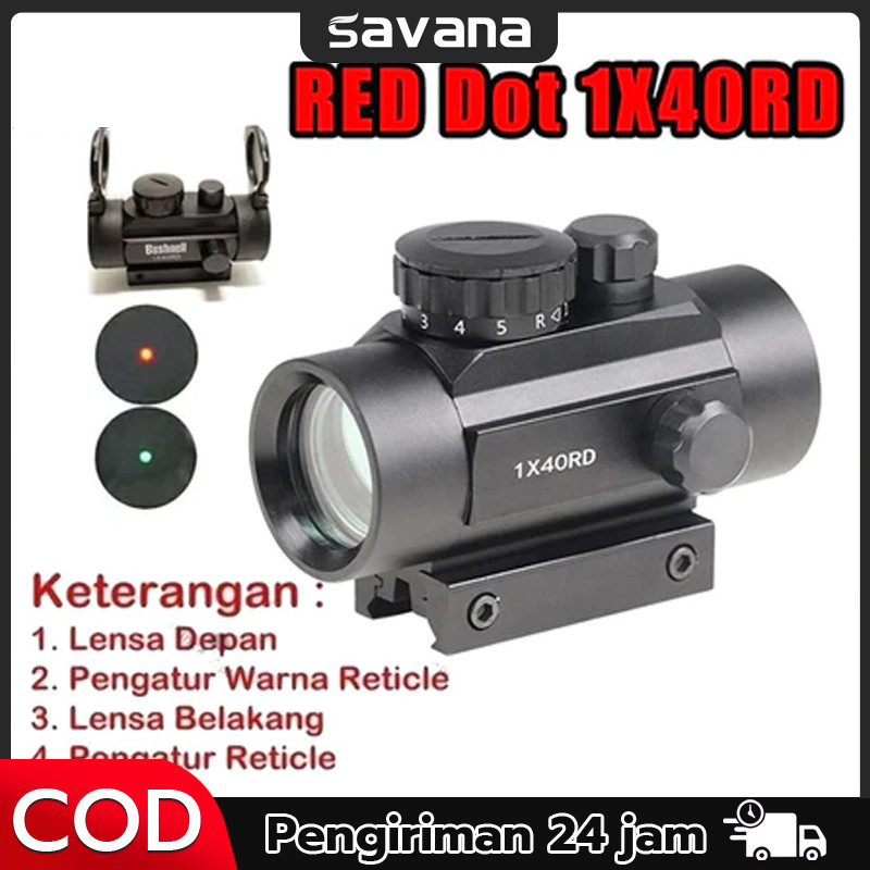 Teleskop Bushnell Red Dot 1X40 / Teleskop Premium RET DOT / Teleskop Dot Murah / REDOT 1X40 RD / Las