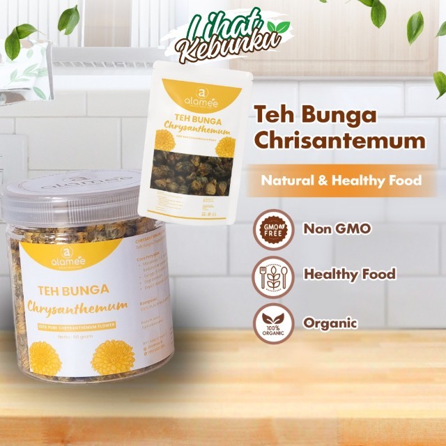 

ALAMEE Teh Bunga Chrysanthemum Tea Krisan Emas Golden Crysant Herbal Alami Organik Crysanthemum LIHAT KEBUNKU