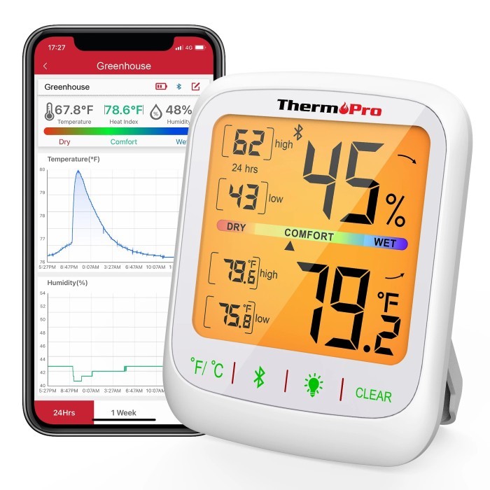 Thermopro TP359 Smart Thermometer Hygrometer Wireless Humidity Meter Bluetooth 80M TP-359 Monitor Te