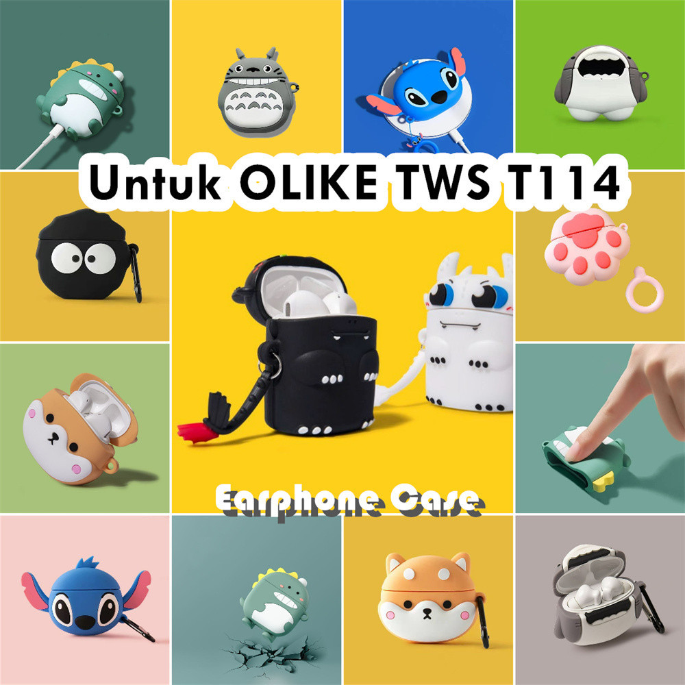 【distinctive】Untuk OLIKE TWS T114 Case Lucu Kartun Soft Silicone Earphone Case NO.2
