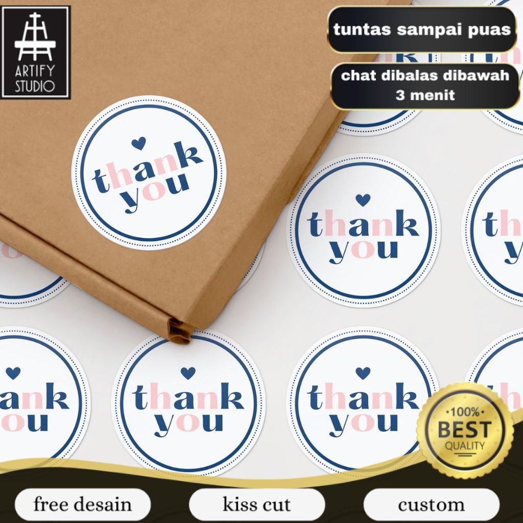 

Artify SBV 8-15 Print Stiker Vinyl Atau Transparan Cetak Sticker Bulat Label Makanan Minuman
