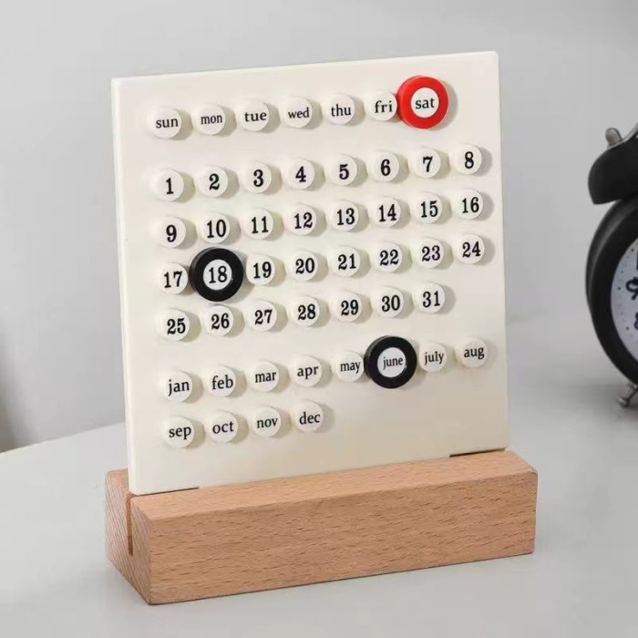 

ANDM Kalender Meja Abadi Permanent Calendar Diy Kalender - Kalender Putih