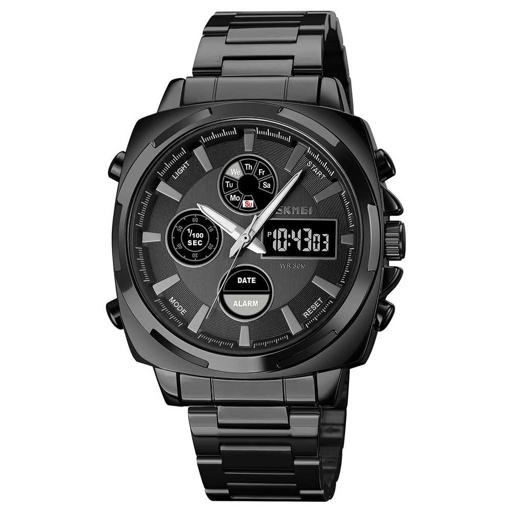 JAM TANGAN PRIA COD SKMEI Jam Tangan Pria Luxury Stainless Steel Wristwatch - 1673