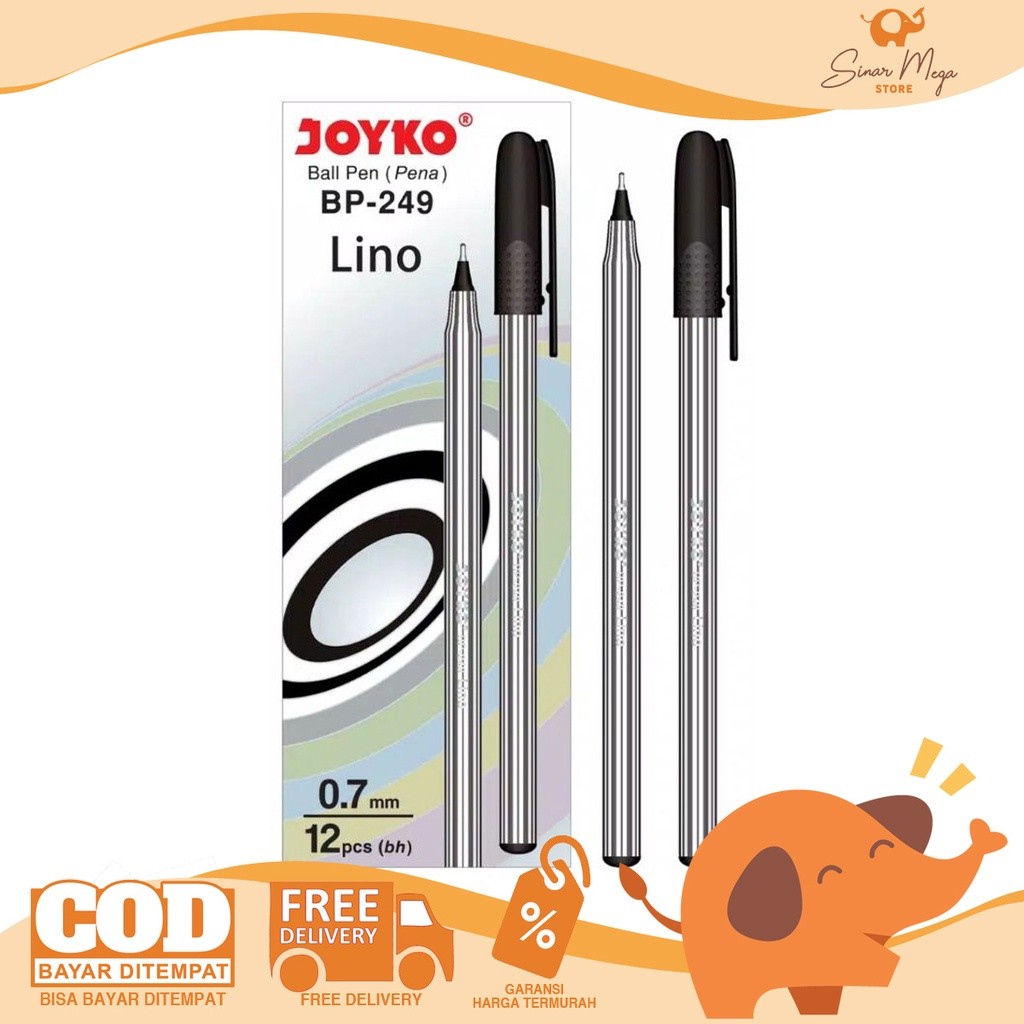 

Joyko Pulpen BP-249 Lino Black DIJUAL LUSINAN