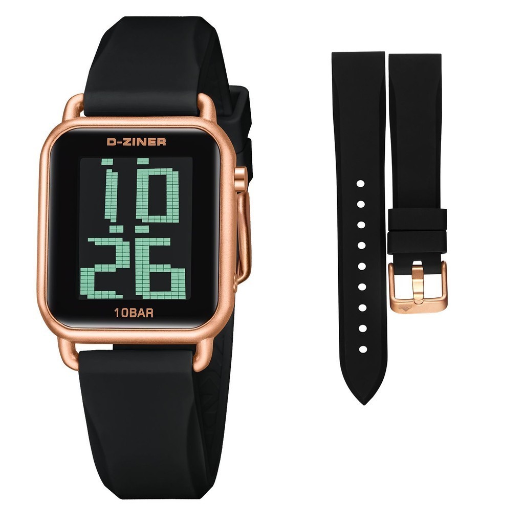 Jam Tangan Dziner 8356 Rubber Digital Water Resistant 10ATM