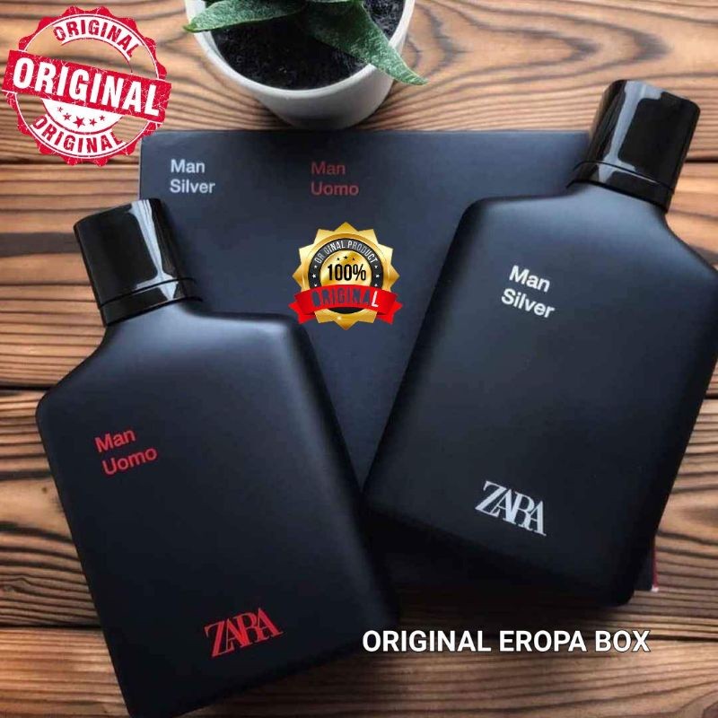 Parfume Paket ZARA MEN SILVER & ZARA MAN UOMO Lengkap BOX 100ml men (ORIGINAL EROPA)