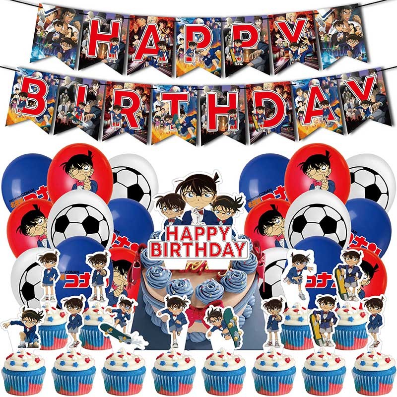 

Detective Conan Theme Birthday Party Balloon Baby Shower home garden Decorations